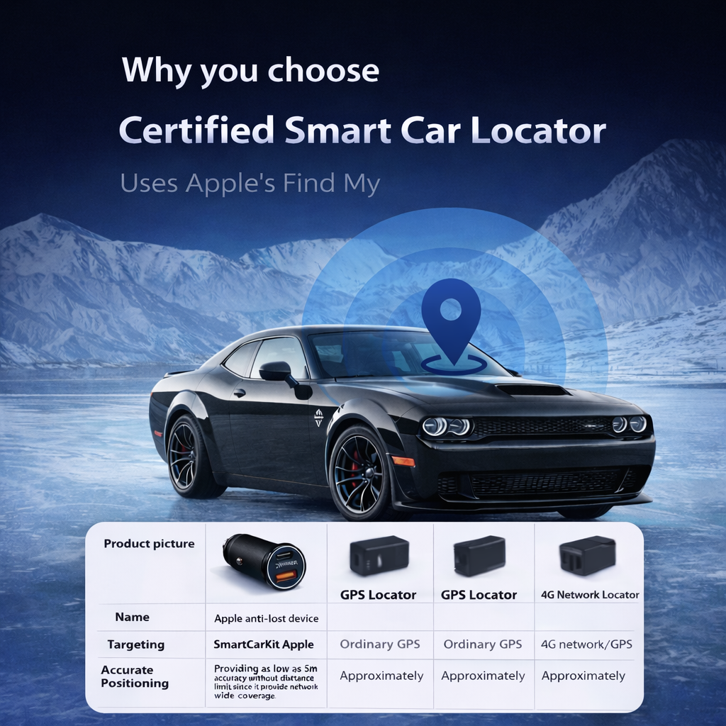 Car GPS Charger and Tracker Compatible with Apple Find My