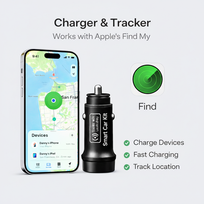 Car GPS Charger and Tracker Compatible with Apple Find My